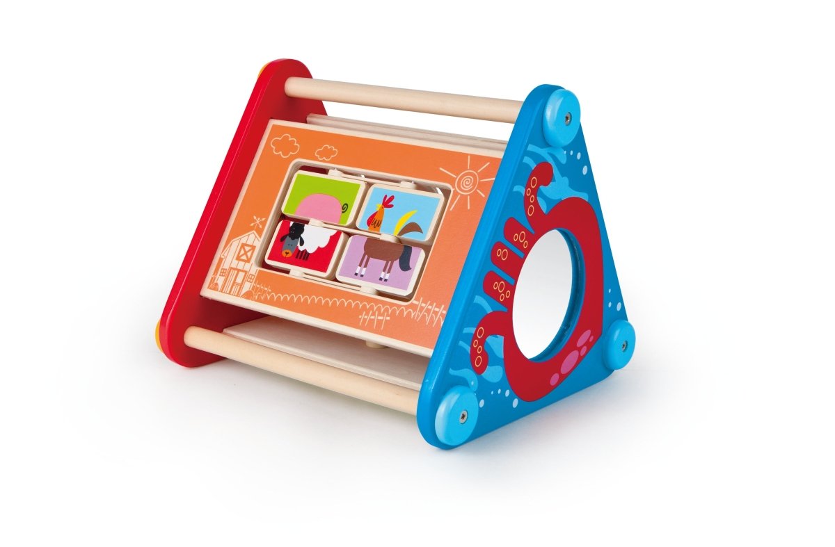 Hape Take - Along 5 Sided Wooden Sensory Activity Box - Premium for Kids in Qatar | Toysaro.com